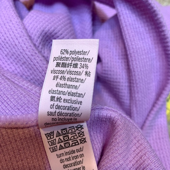 Victoria's Secret Two Piece Set Womens XXL Purple Waffle Knit Cardigan Tank Top - Picture 13 of 15